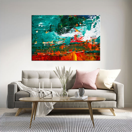 Impasto Painting Framed Canvas