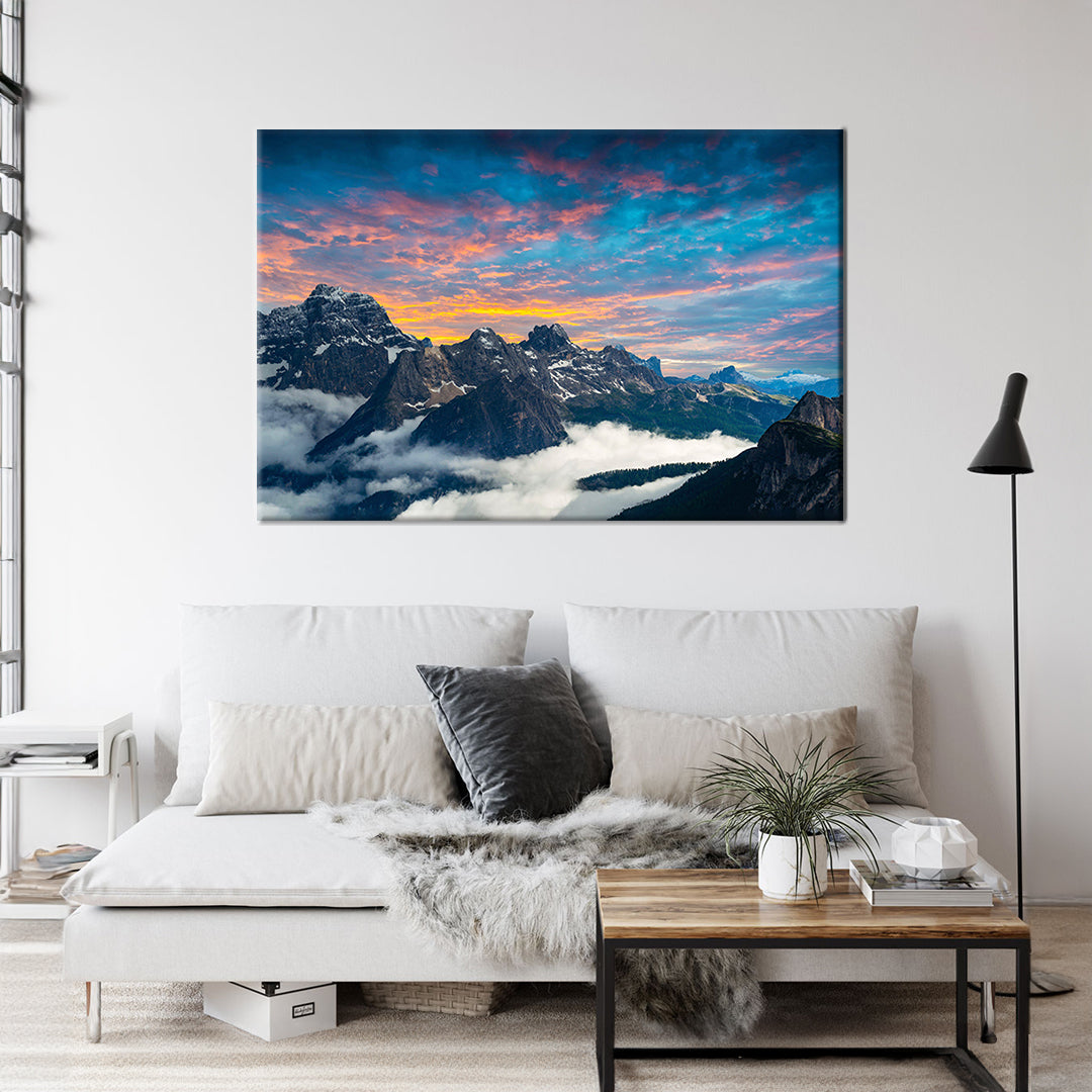 Mountain Lake  Framed Canvas