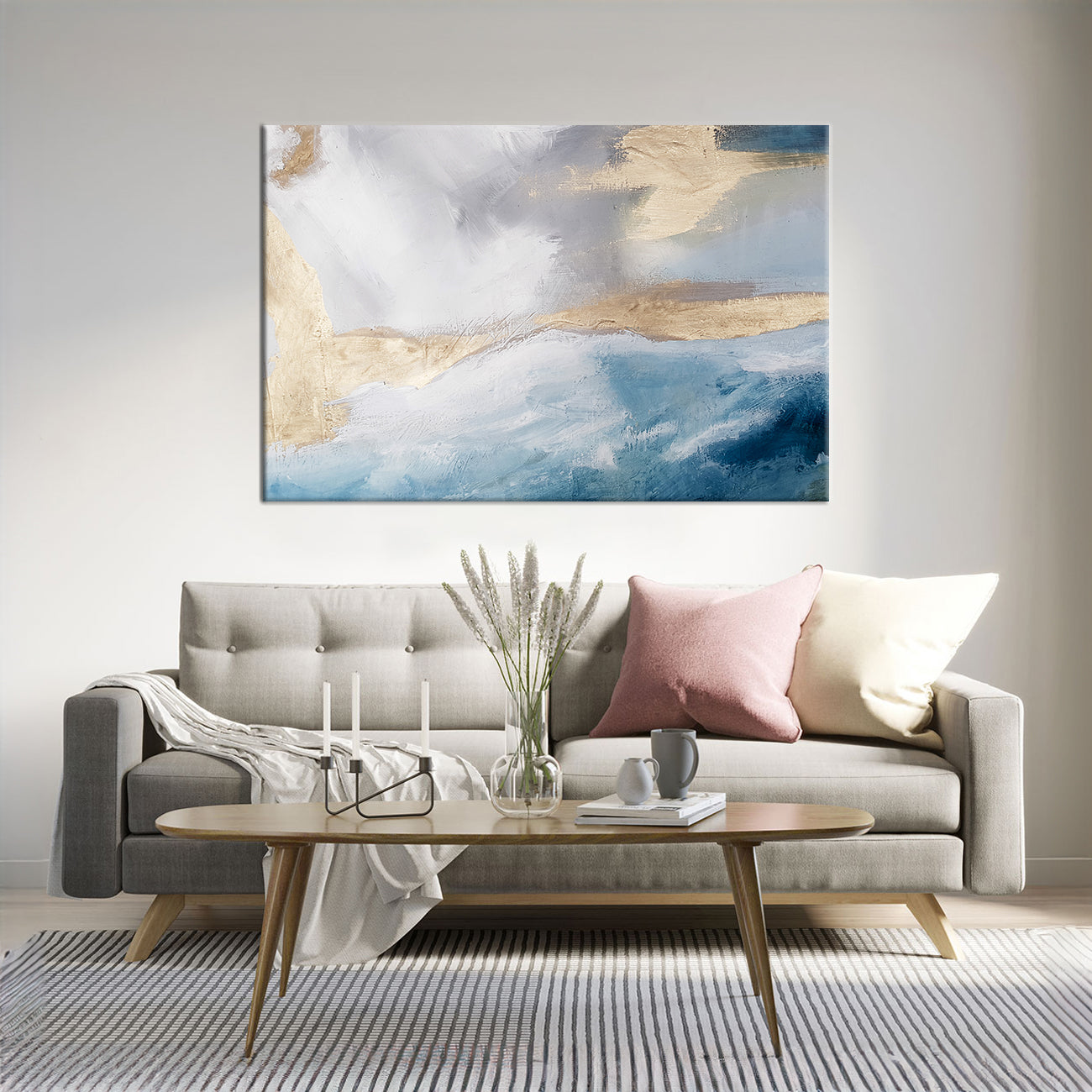 Abstract Oil Texture Framed Canvas