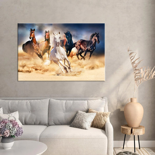 Al Khamsa Arabian Horse Framed Canvas