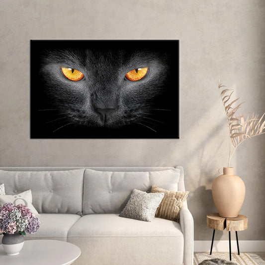 Bombay Cat Eyes Framed Canvas