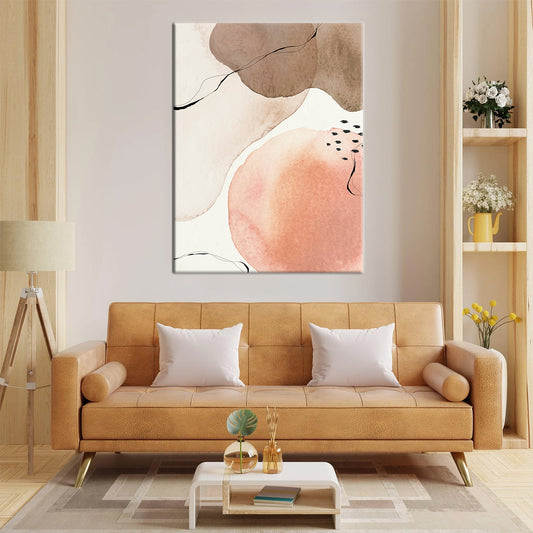 Earth Tone Abstract Framed Canvas