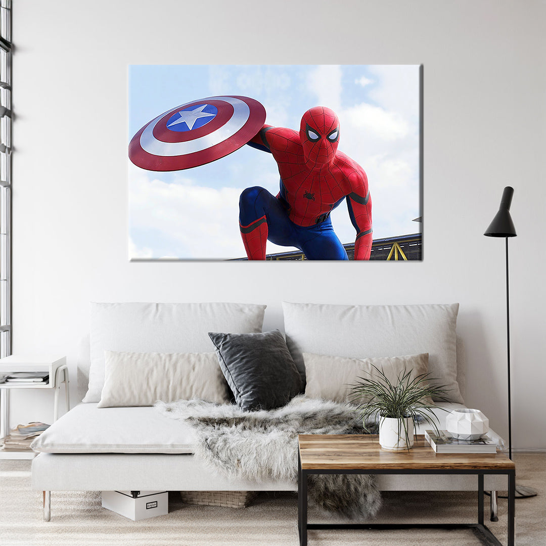 Spider Man Civil War Framed Canvas