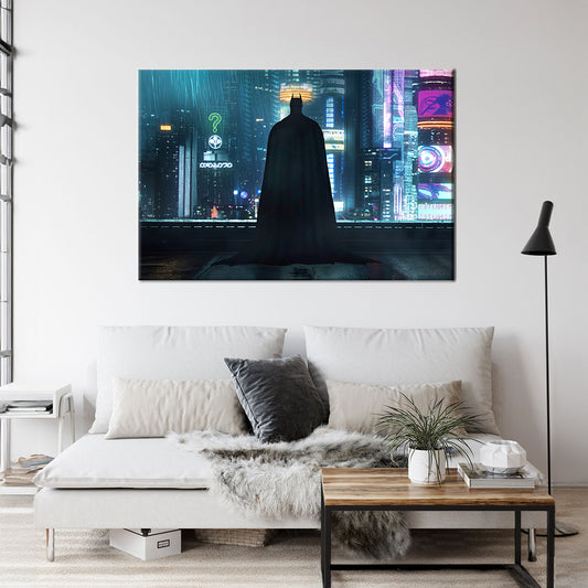 Gotham City Framed Canvas
