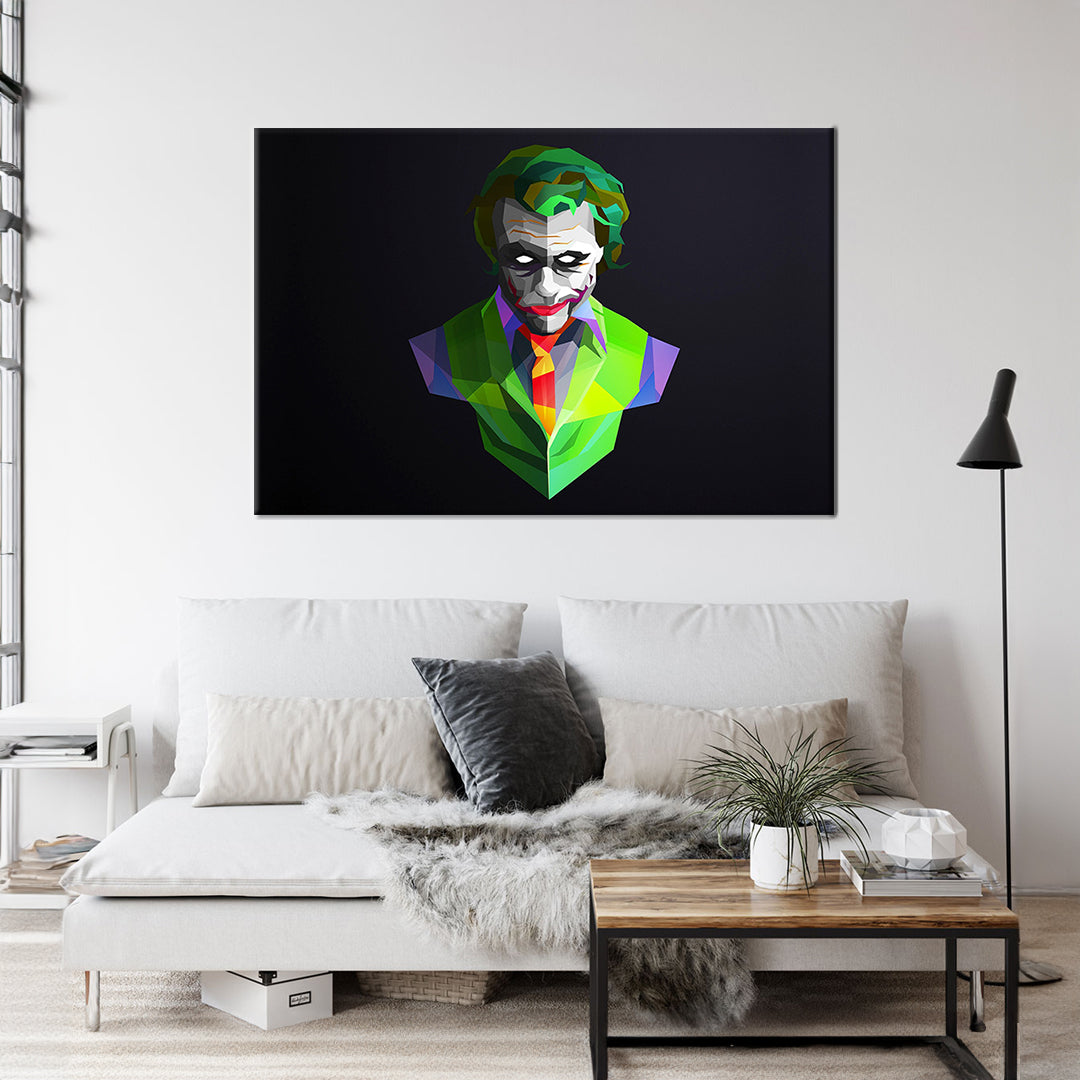 Joker Art Framed Canvas