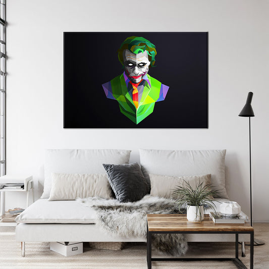 Joker Art Framed Canvas