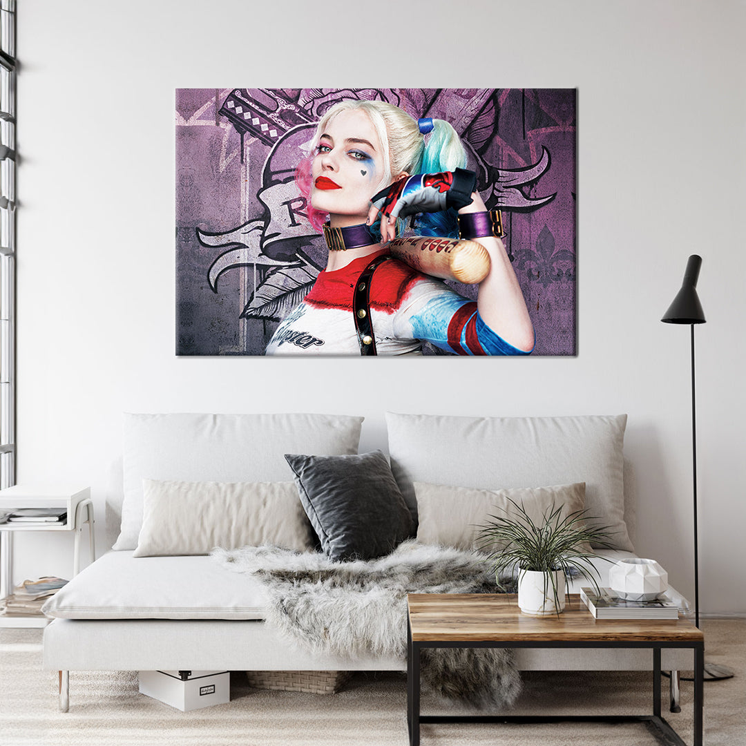 Margot Robbie Harley Quinn Framed Canvas