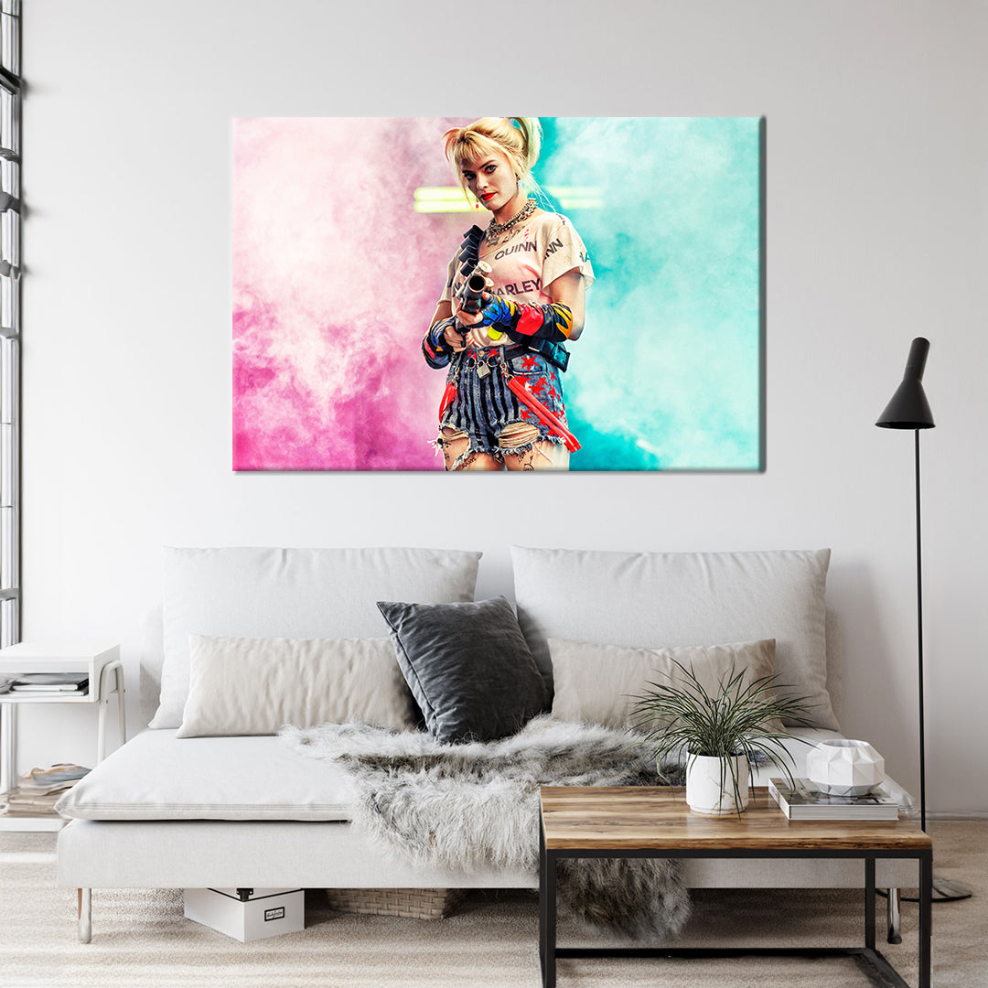 Birds of Prey Harley Quinn Framed Canvas