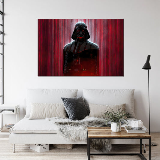 Star Wars Red Darth Vader Framed Canvas