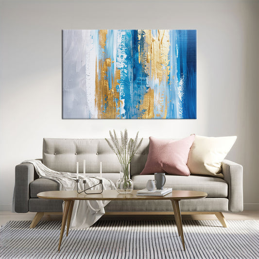Abstract Art Watercolor Painting Framed Canvas