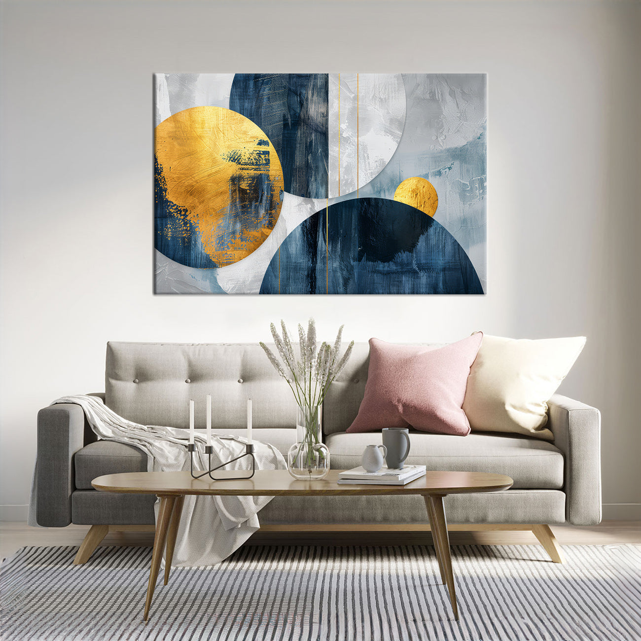 Colorful texture abstract acrylic painting Framed Canvas