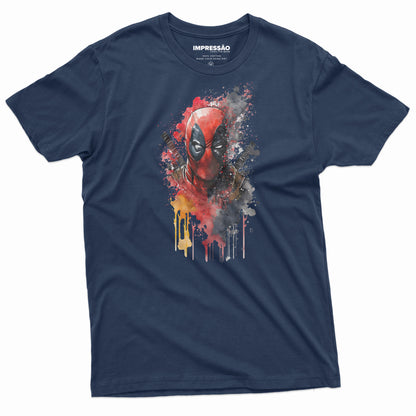 DeadPool Painted Face Premium Preprinted T-Shirt